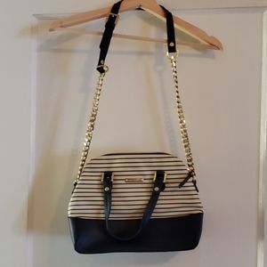 Striped shoulder bag